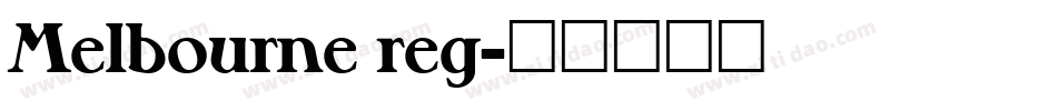 Melbourne reg字体转换
